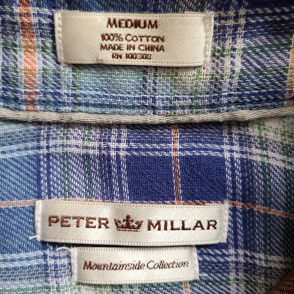 Peter Millar Men's Mounainside Collection Long Sleeve Button Down Flannel - Picture 8 of 14